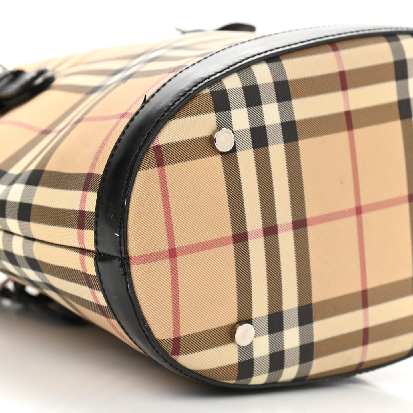 House Check Bucket Bag Black
