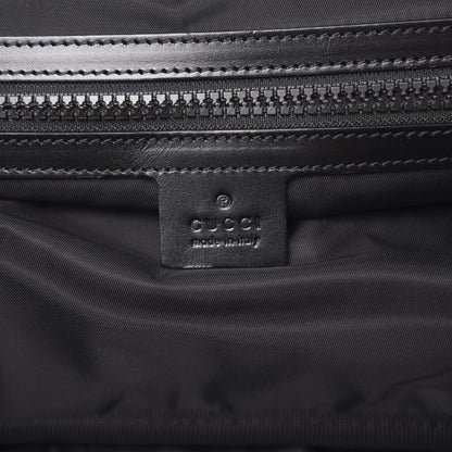 Gucci Velvet GG Monogram Web Medium Double Buckle Backpack Blue Beige Black 5 of 10