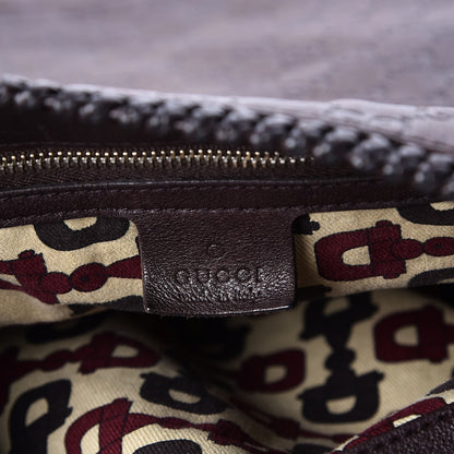 Gucci Guccissima Large Horsebit Chain Hobo Chocolate 6 of 13