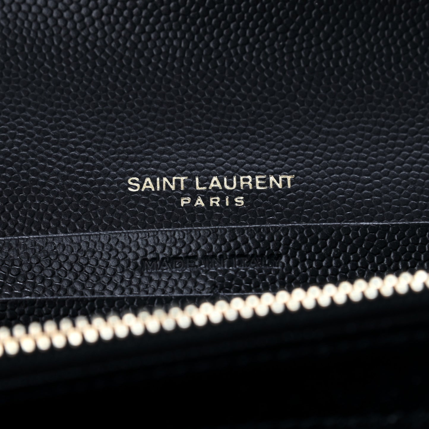 Grain De Poudre Matelasse Chevron Monogram Flap Wallet Black