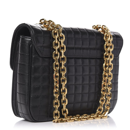 Celine Calfskin Quilted Small C Bag Black 2 of 9