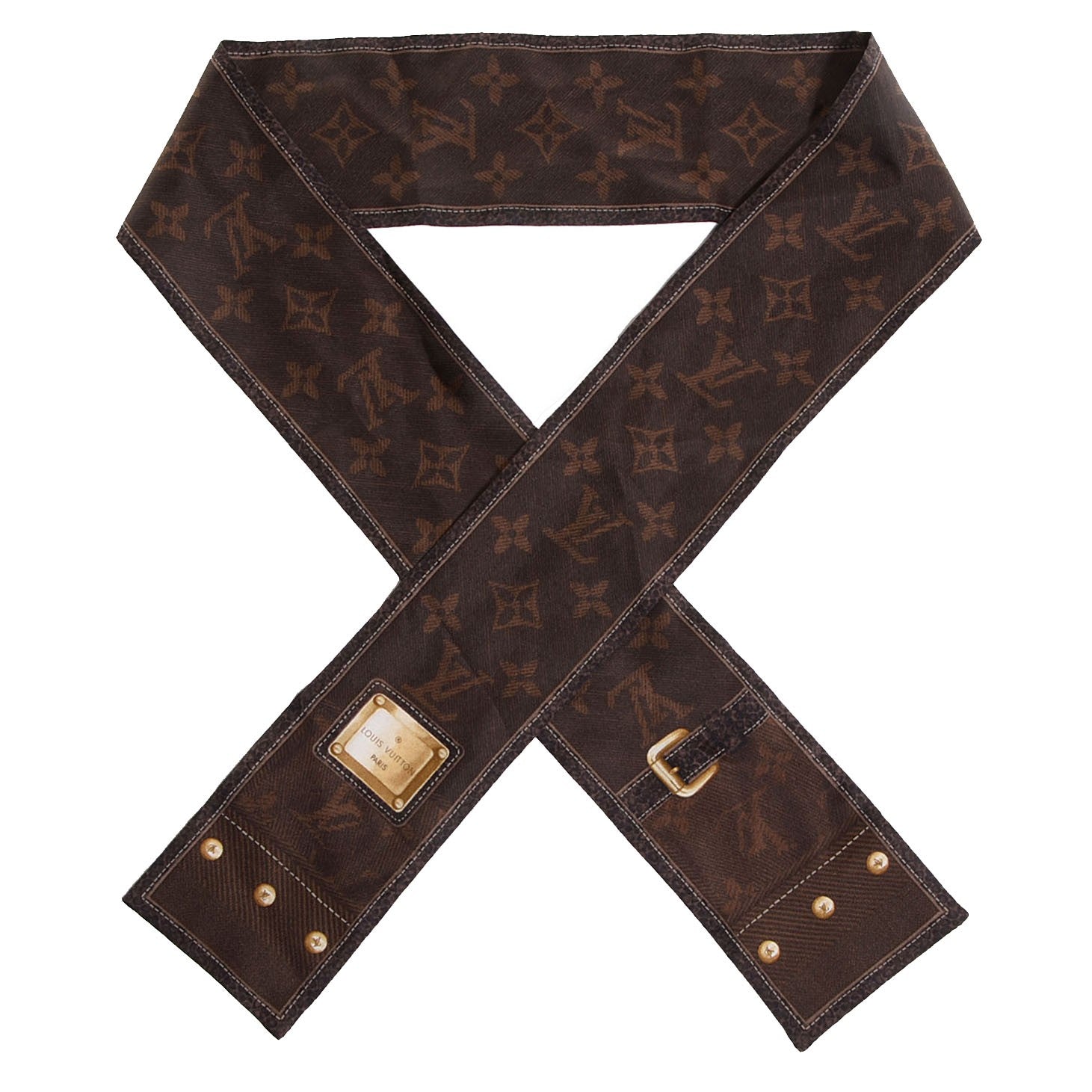 Louis Vuitton Silk Monogram New Denim Bandeau Ebene 1 of 5