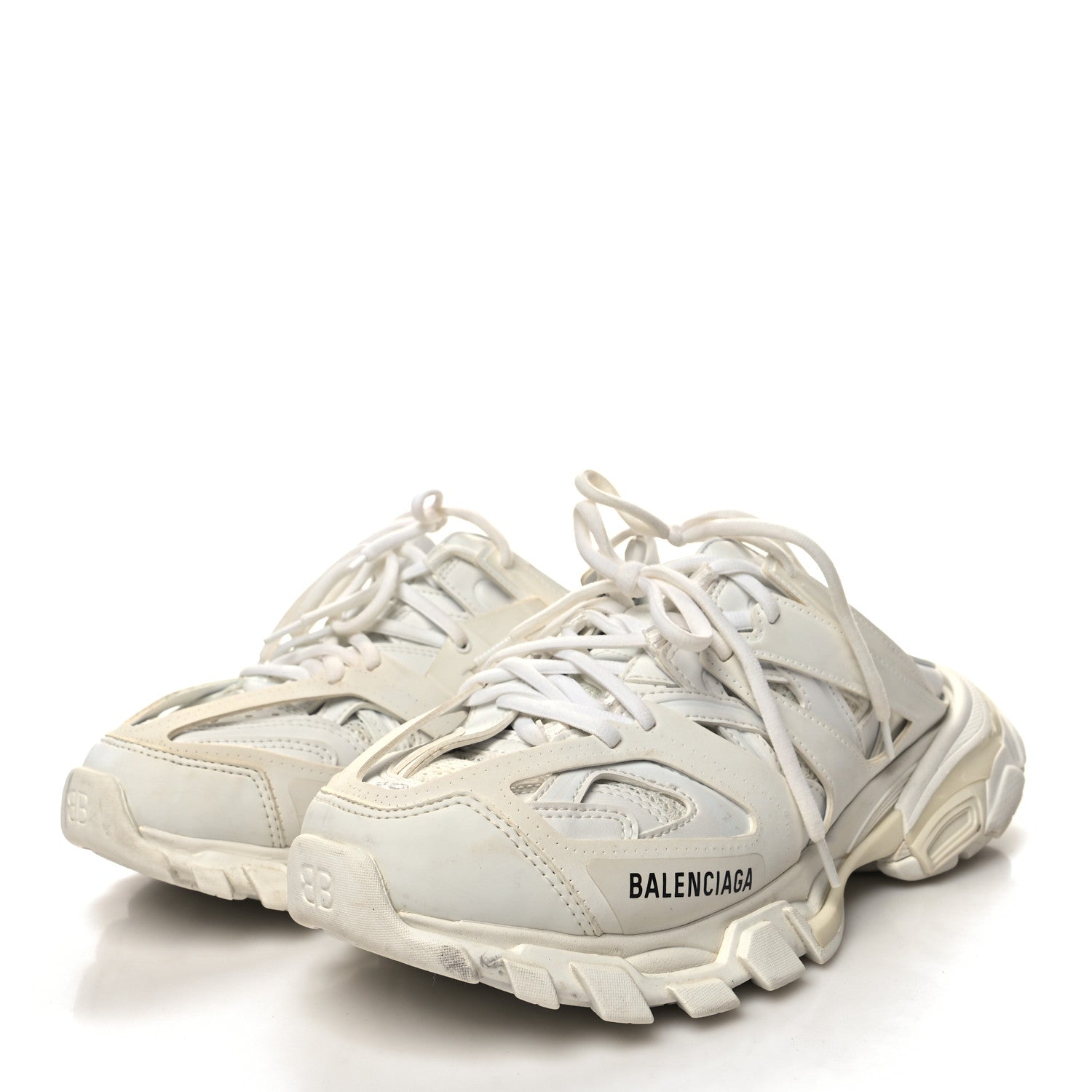 Balenciaga Mesh Nylon Womens Track Mules 39 White 3 of 10