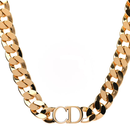 Christian Dior Metal Danseuse Etoile Chain Choker Necklace Gold 1 of 5