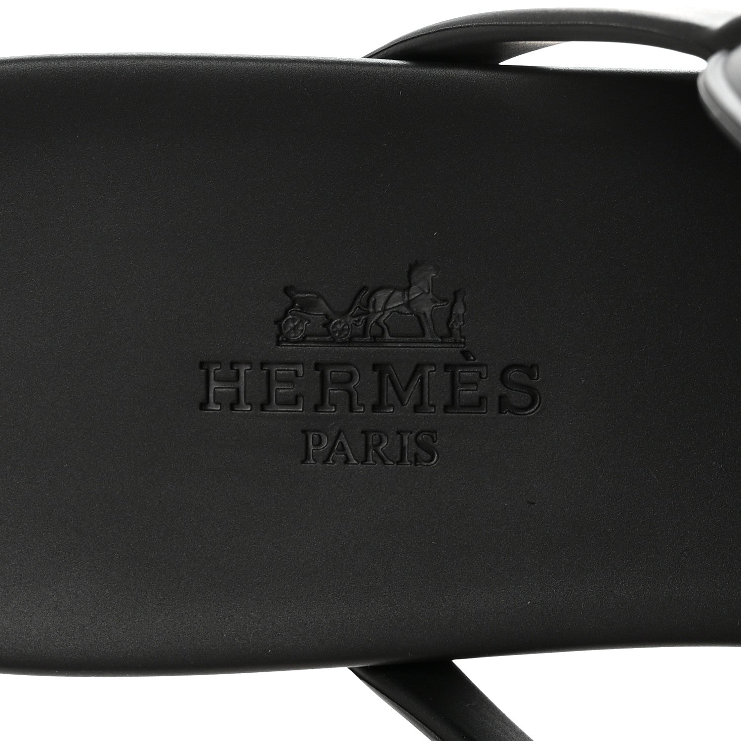 Hermes Rubber Womens Egerie Sandals 38 Black 8 of 9