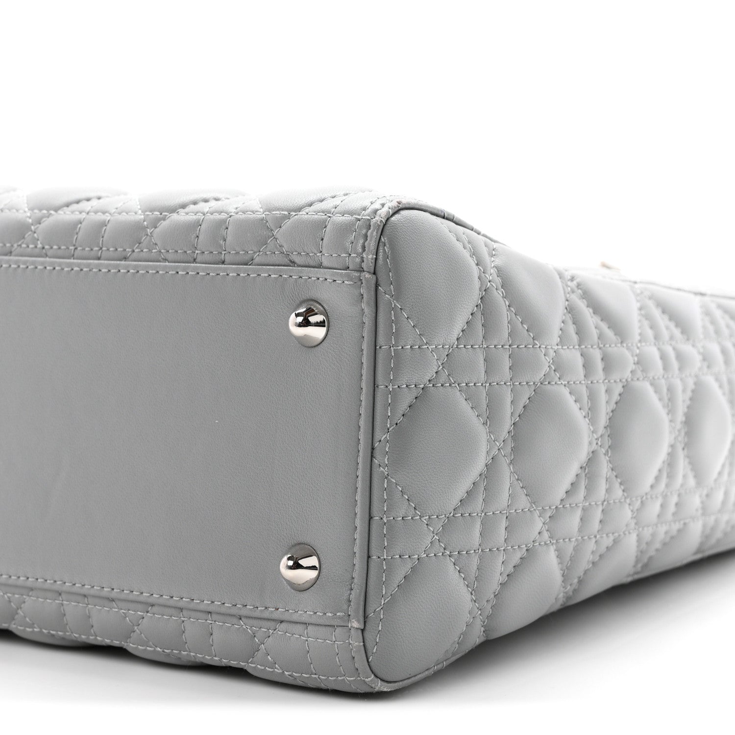 Christian Dior Lambskin Cannage Large Lady Dior Light Grey 10 of 10