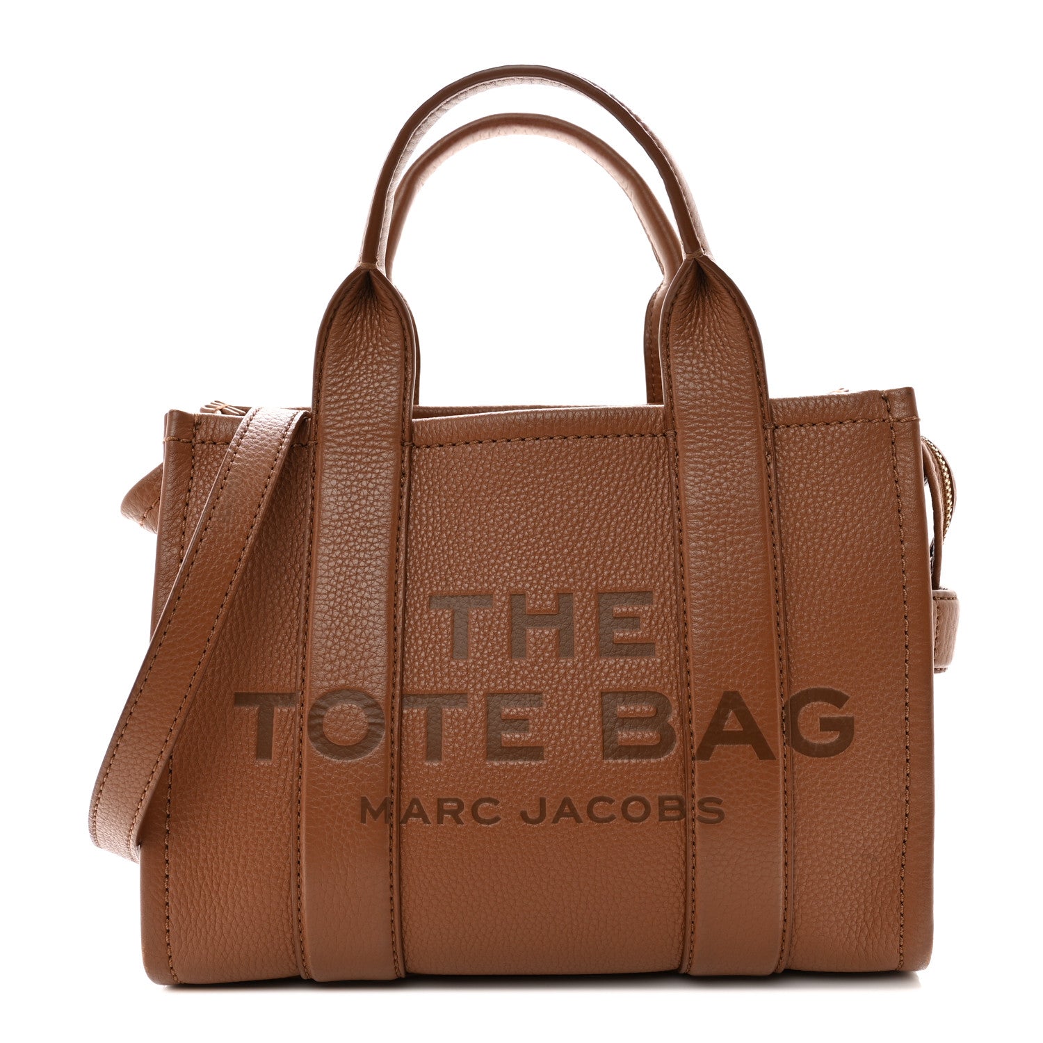 Marc Jacobs Grained Calfskin Small The Tote Bag Argan Oil 1 of 14