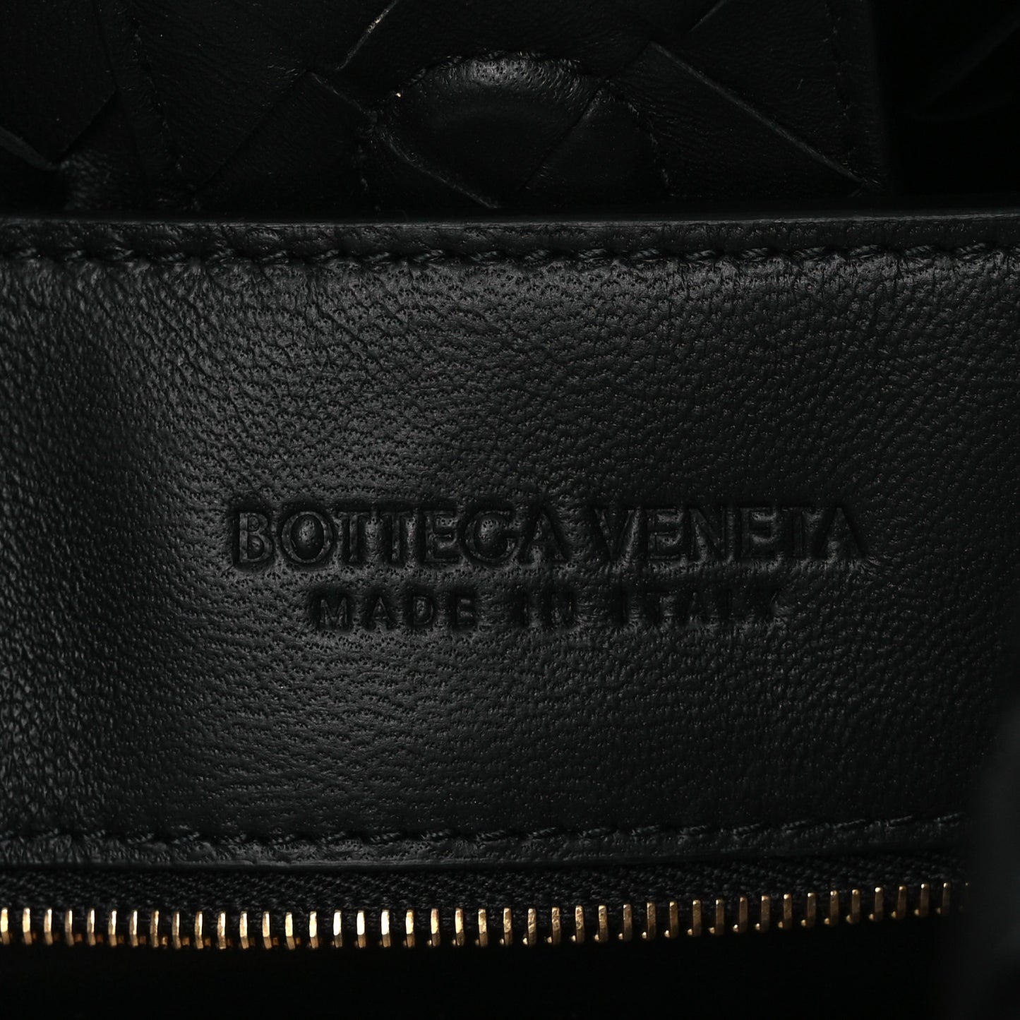 Nappa Intrecciato Large Andiamo Shoulder Bag Black