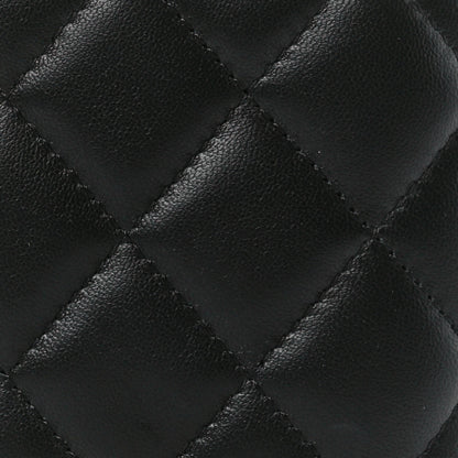 Chanel Lambskin Enamel Pearl Quilted Small Charm Me Vanity Case With Chain Black 11 of 12