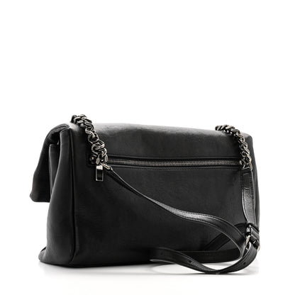 Saint Laurent Sheepskin Medium West Hollywood Monogram Fold-Over Bag Black 3 of 12
