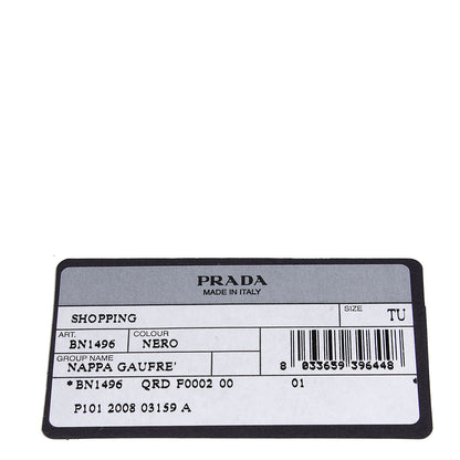 Prada Nappa Gaufre Tote Nero Black 6 of 11