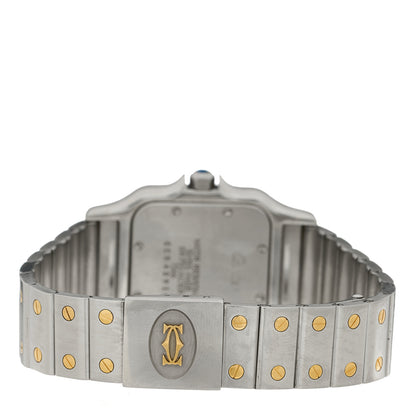 Cartier Stainless Steel 18K Yellow Gold 29mm Santos De Cartier Galbee Quartz Watch 3 of 5