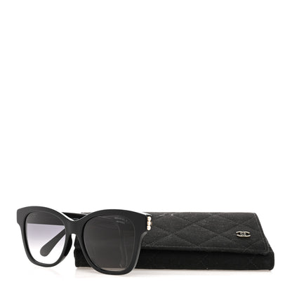 Chanel Acetate Polarized Pearl CC Square Sunglasses 5482-H-A Black 9 of 9