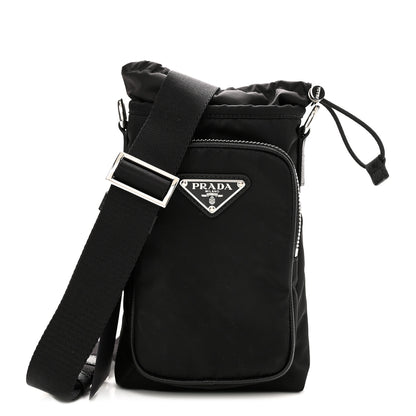 Prada Tessuto Nylon Saffiano Phone Case Crossbody Black 1 of 8
