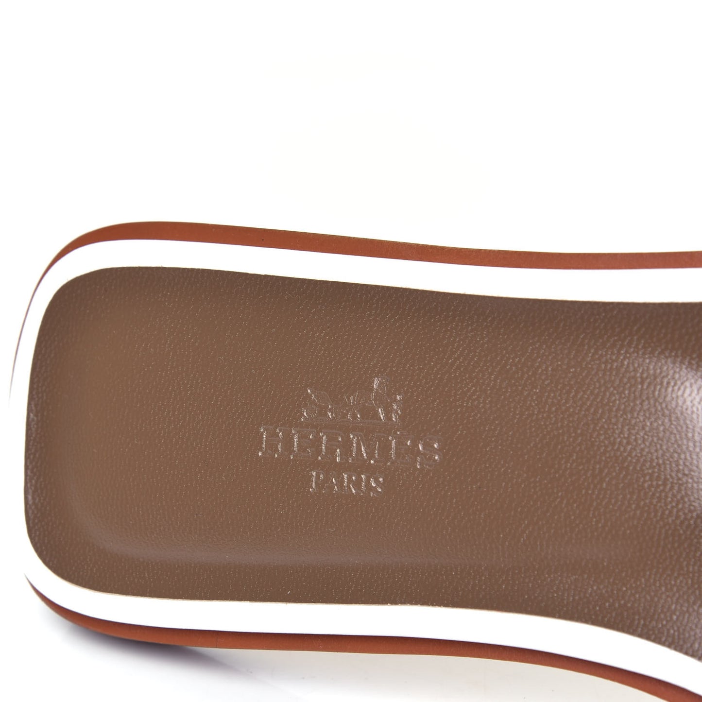 Box Calfskin Oran Sandals 38 White