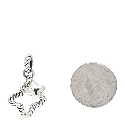 David Yurman Sterling Silver Double Quatrefoil Enhancer Charm Pendant 2 of 4