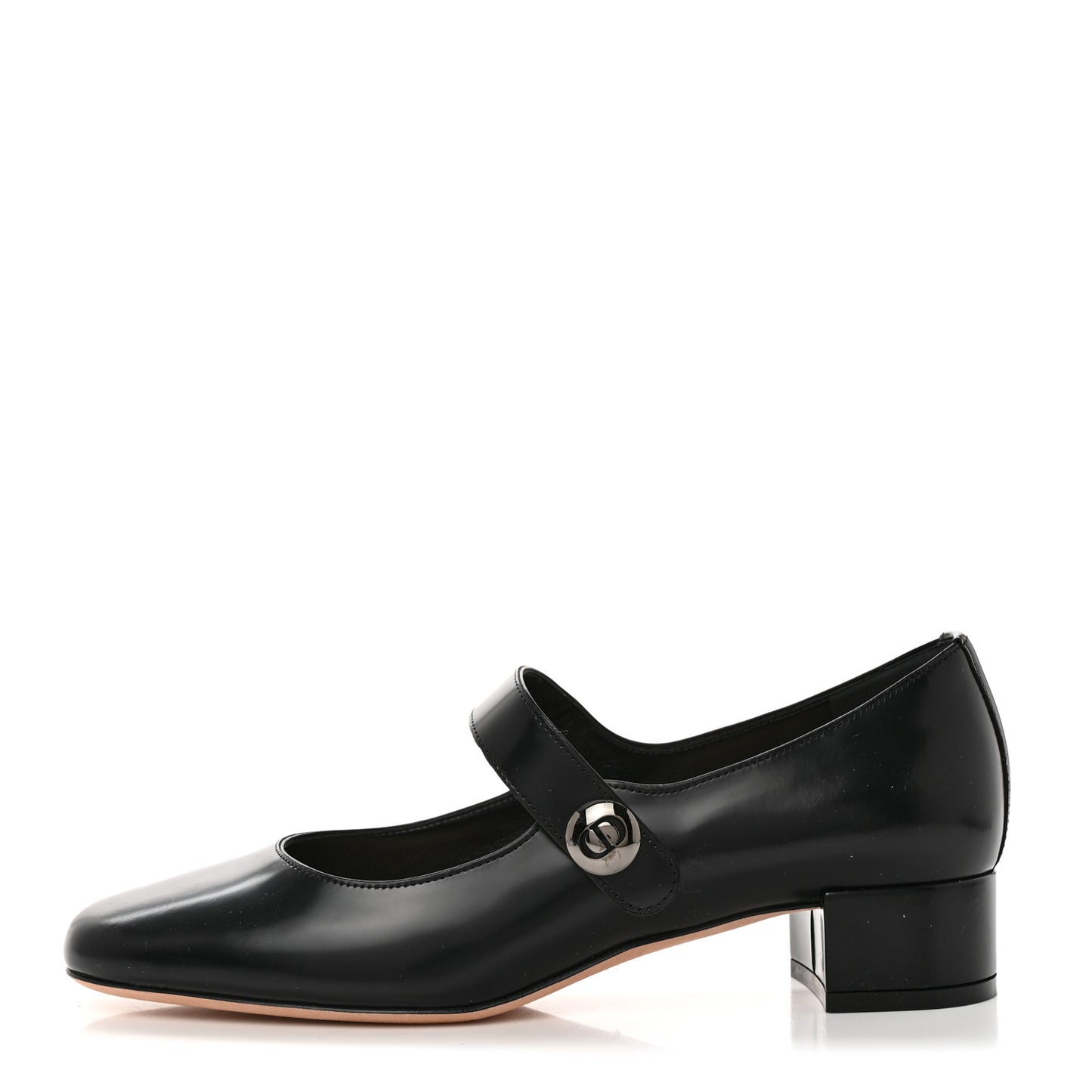 Brushed Calfskin Uniform 30mm Pumps 38 Black