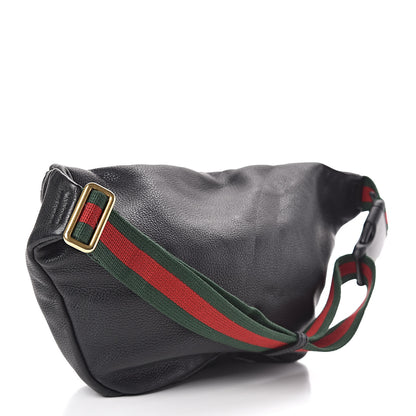 Gucci Grained Calfskin Logo Belt Bag Black 3 of 12