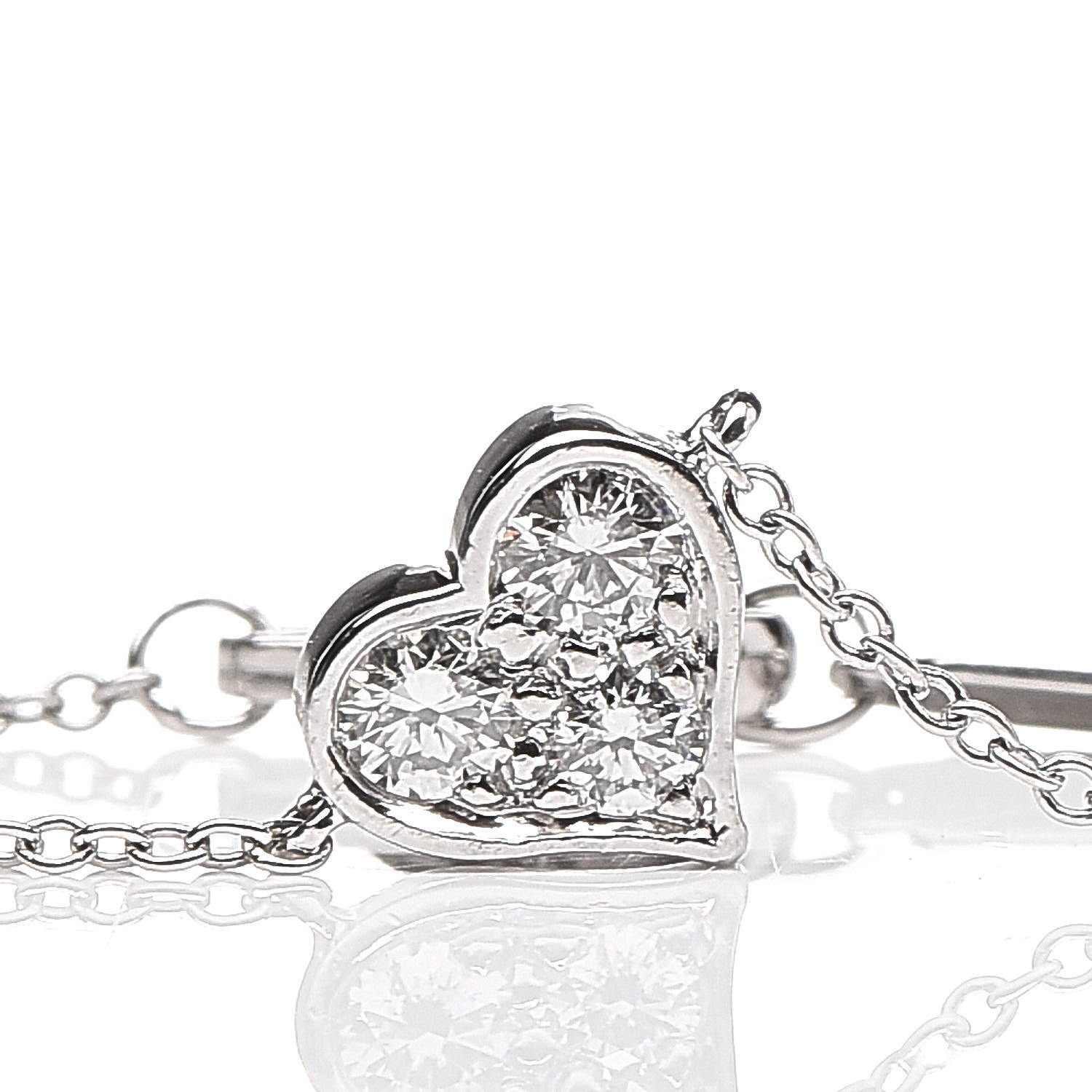 Tiffany Platinum Diamond Hearts Bracelet 7 of 7