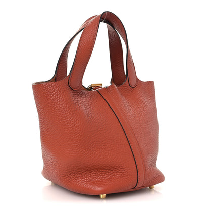 Hermes Taurillon Clemence Picotin Lock 18 PM Cuivre 2 of 11