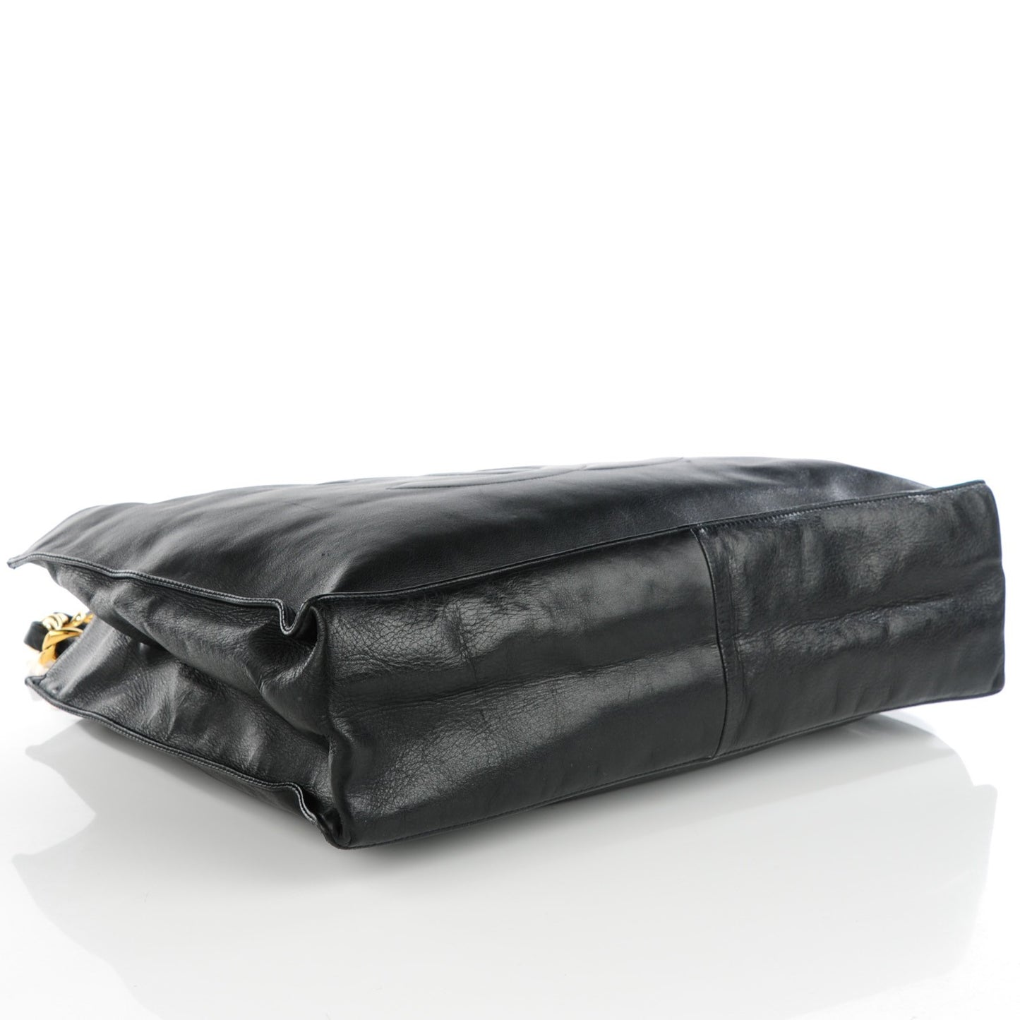 Lambskin Jumbo Shoulder Bag Black