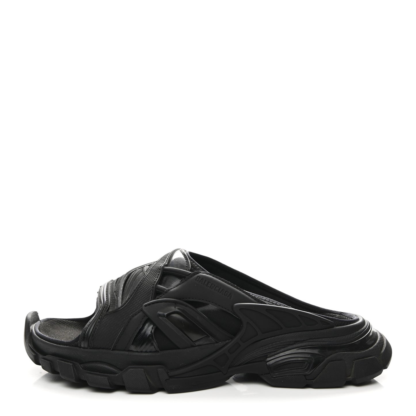 Rubber Track Slide Sandals 41 Black