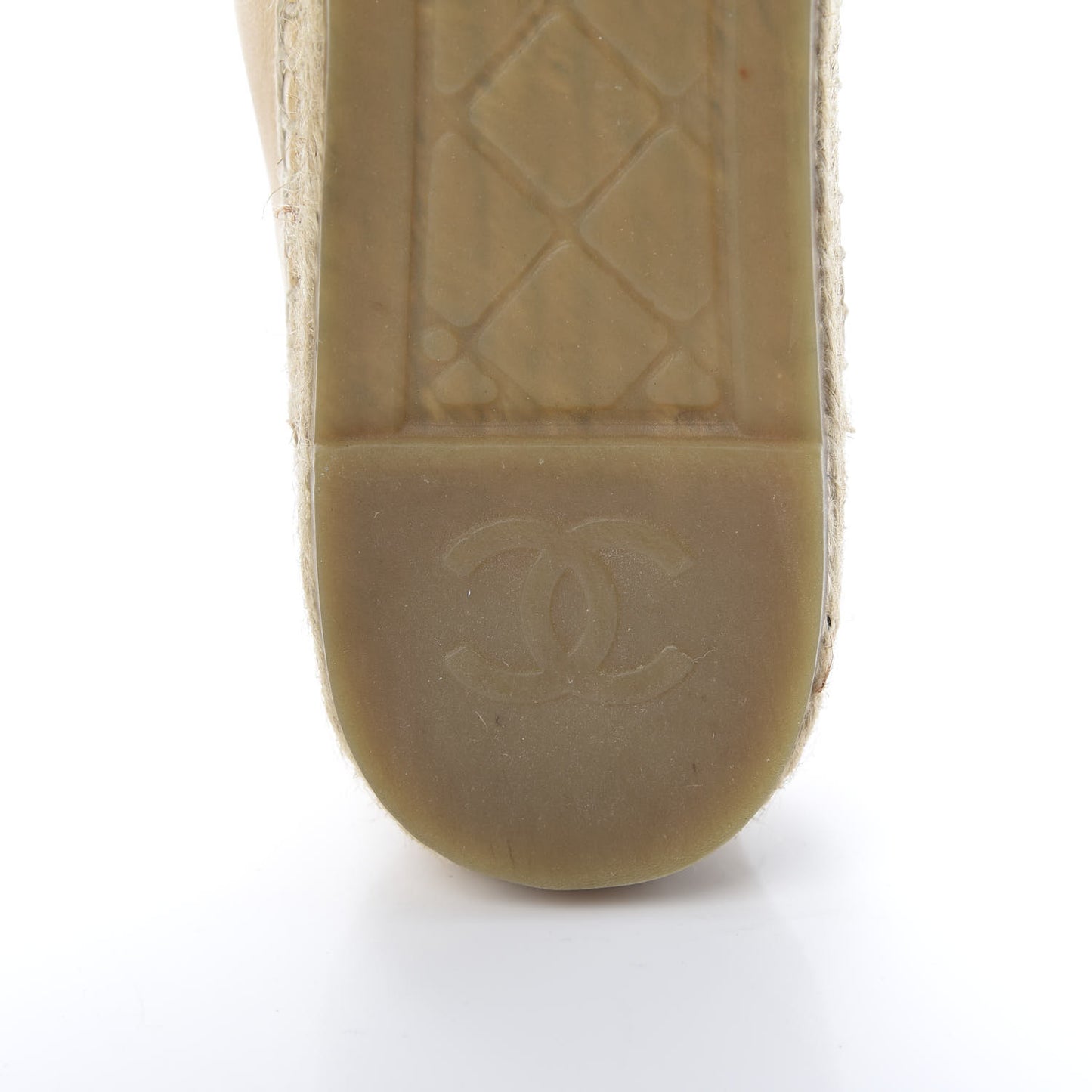 Lambskin CC Espadrilles 40 Beige Black