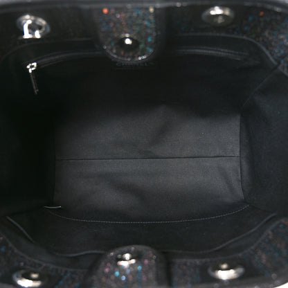 Chanel Calfskin Sequin Small Deauville Tote Black 5 of 10