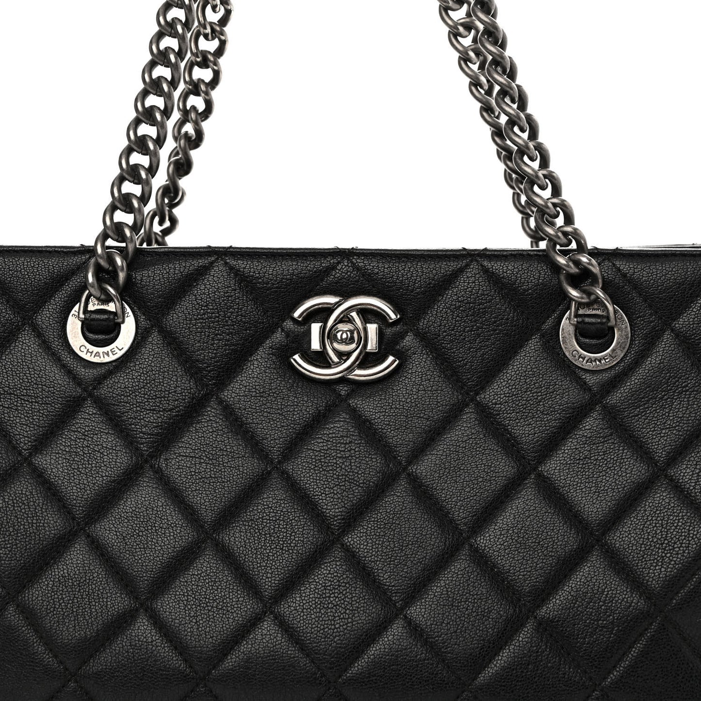 Goatskin Perfect Edge Tote Black