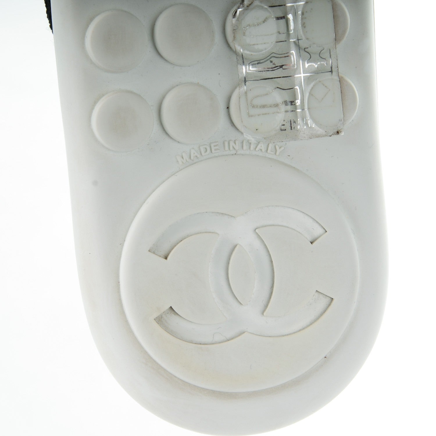 Chanel Tweed Quilted Camellia Thong Sandals 35 Black White 6 of 7