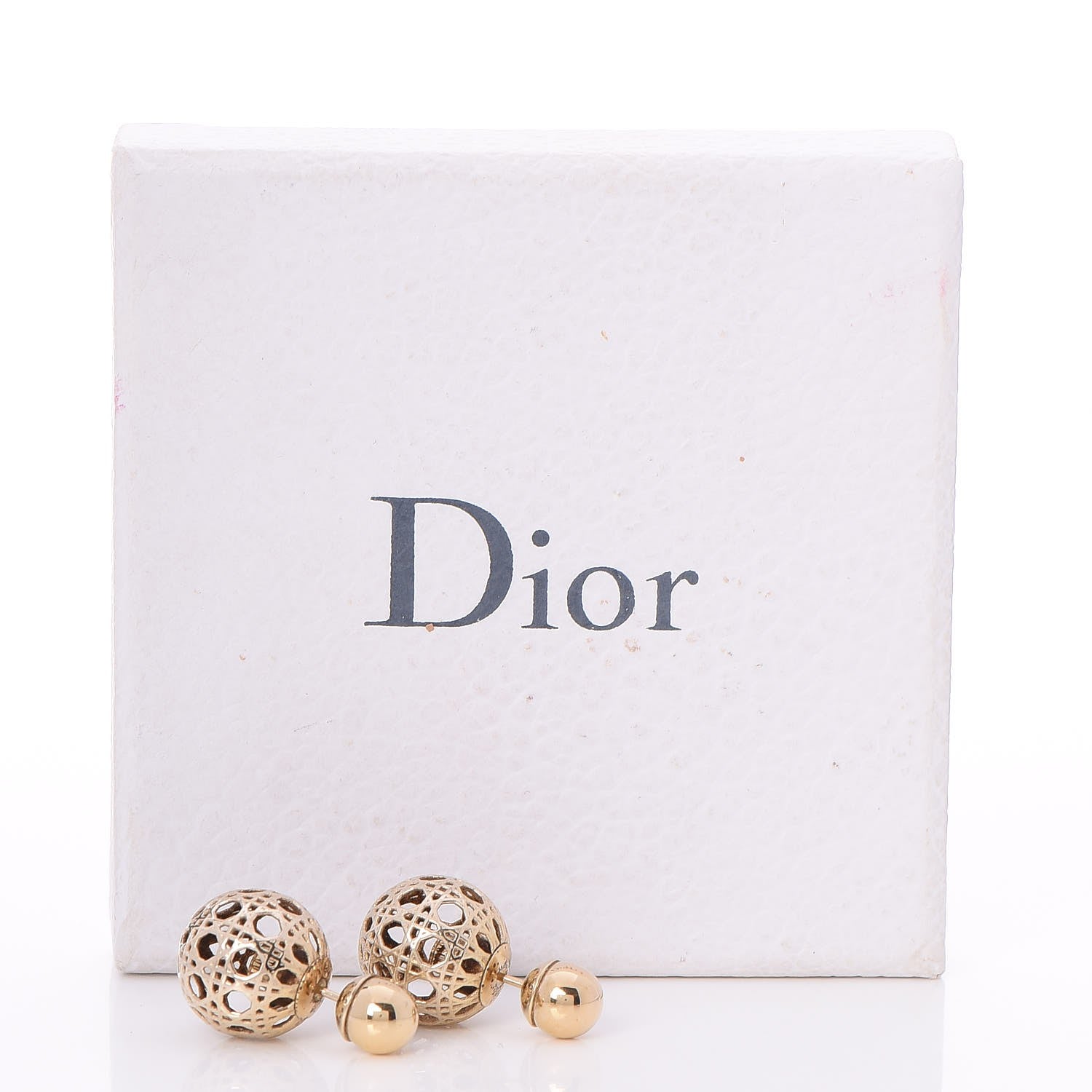 Christian Dior Cannage Mise En Dior Tribal Earrings Gold 4 of 4