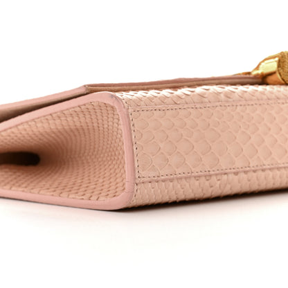 Saint Laurent Snakeskin Medium Classic Monogram Kate Tassel Satchel Beige 8 of 13