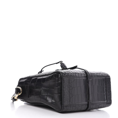 Mulberry Calfskin Crocodile Embossed Small Roxette Black 4 of 11