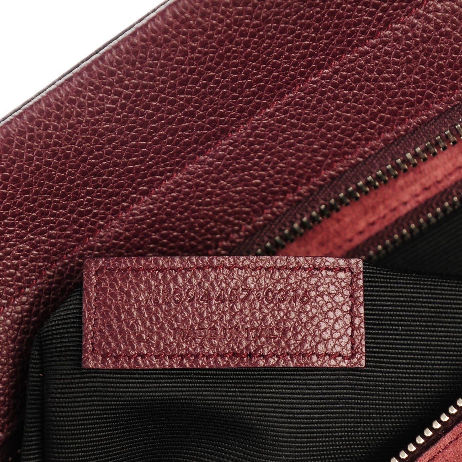 Saint Laurent Grained Calfskin Medium Cabas Rive Gauche Bordeaux 7 of 7