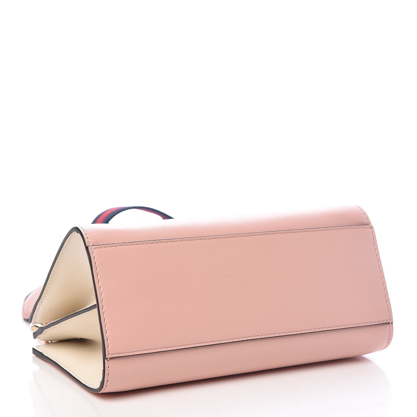 Nappa Bamboo Web Mini Nymphaea Top Handle Bag Perfect Pink Mystic White