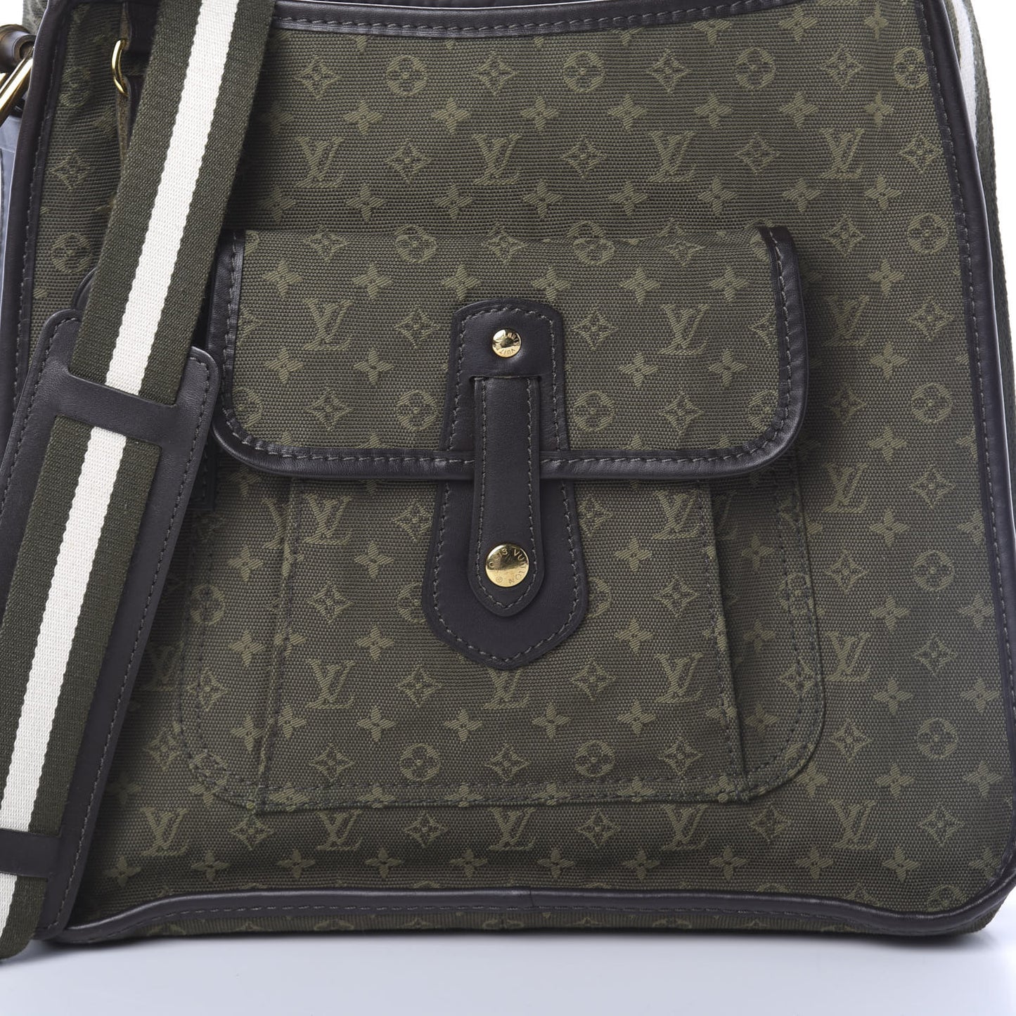 Mini Monogram Besace Mary Kate Kaki
