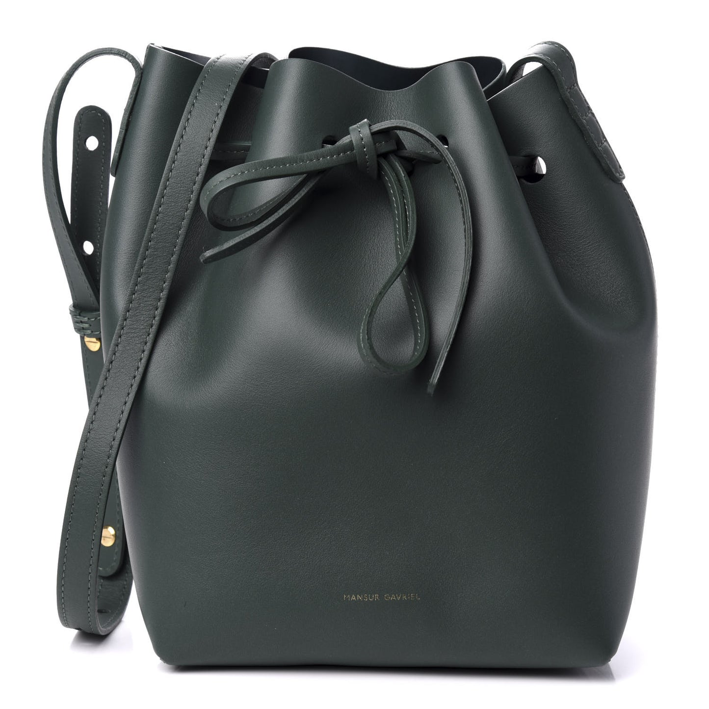 Calfskin Mini Bucket Bag Moss