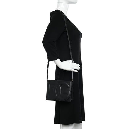 Dolce & Gabbana Calfskin DG Logo Flap Crossbody Bag Black 2 of 11