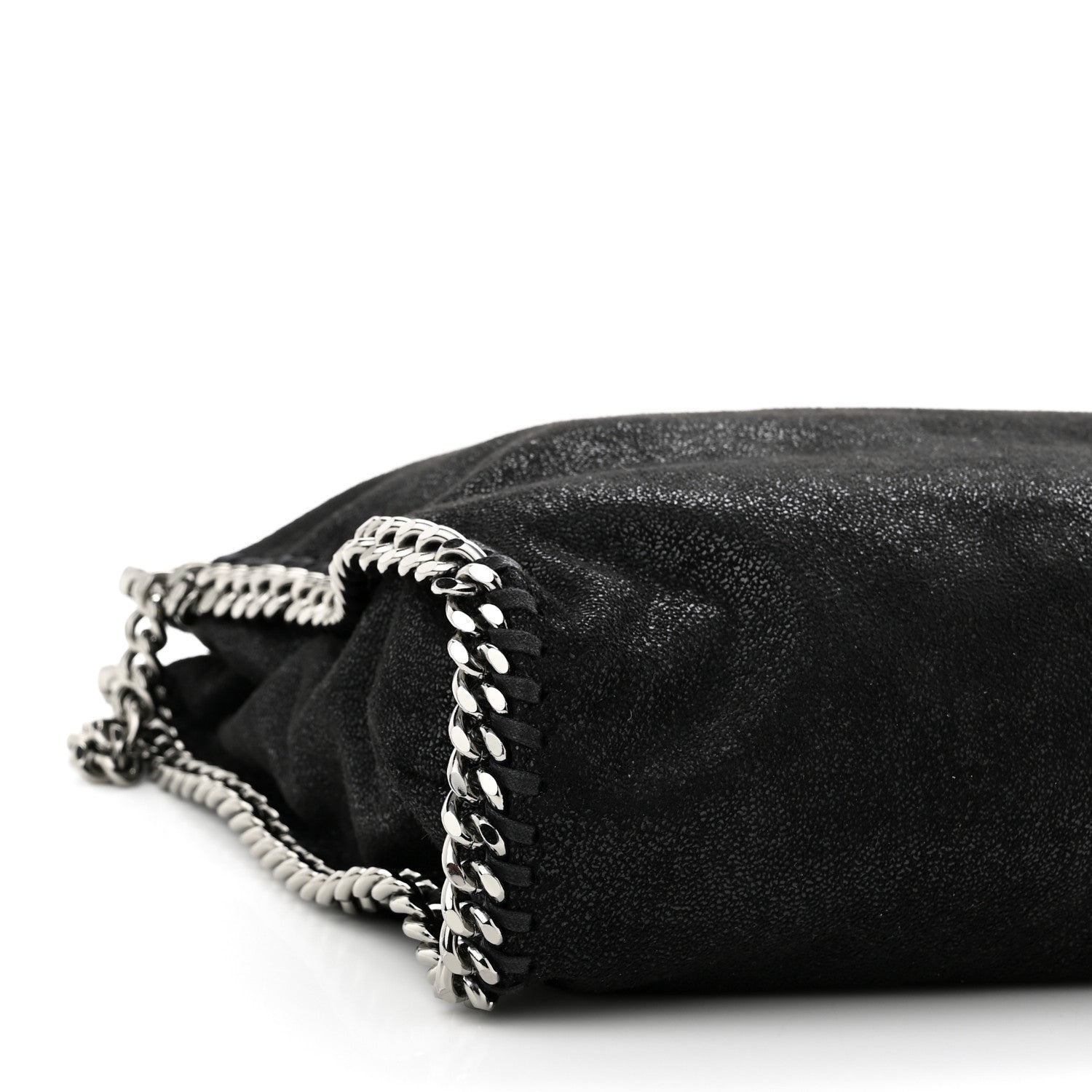 Stella McCartney Shaggy Deer Small Falabella Fold Over Tote Black 8 of 9