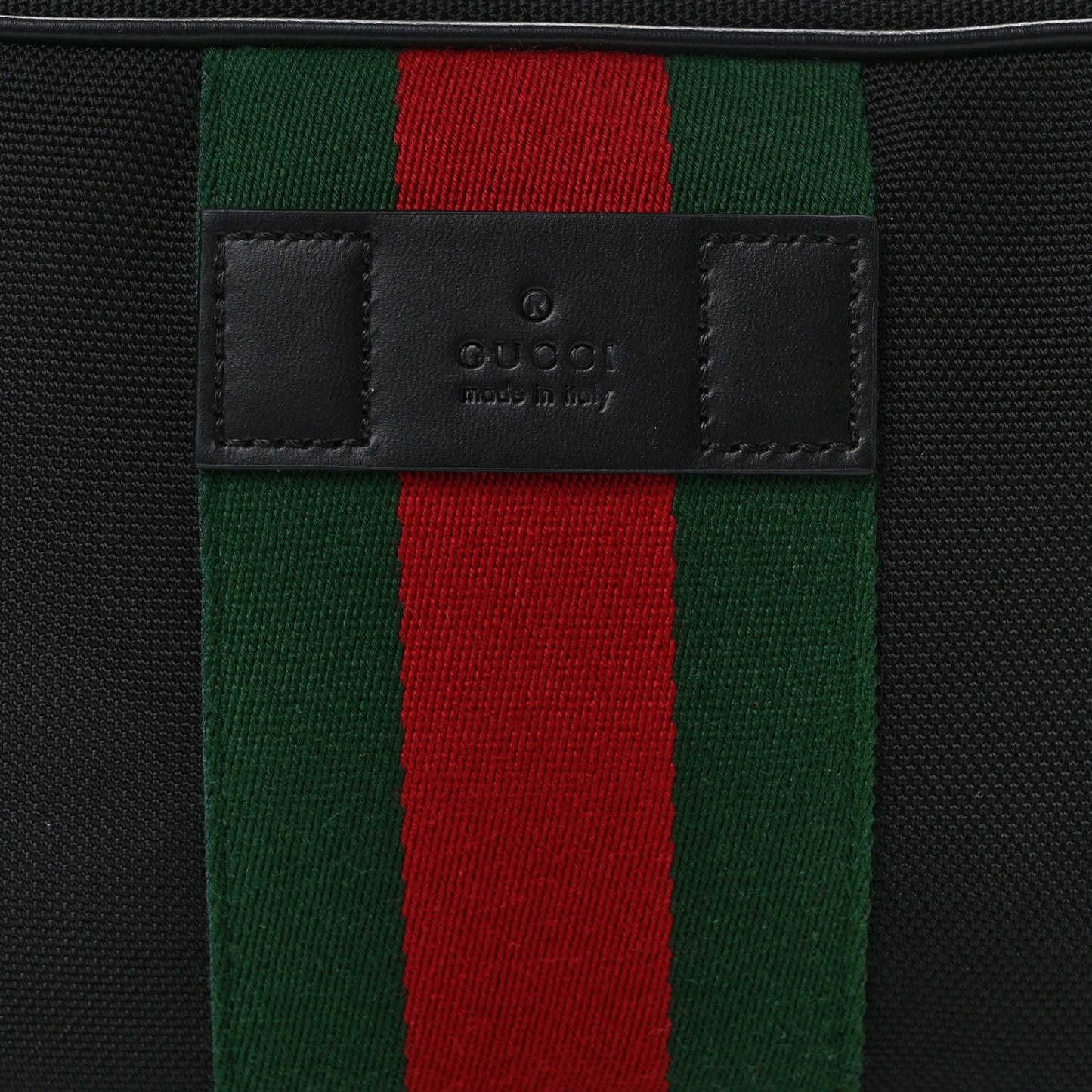 Canvas Web Slim Belt Bag Black