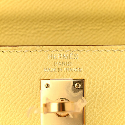 Hermes Epsom Kelly Sellier 25 Jaune Poussin 5 of 10