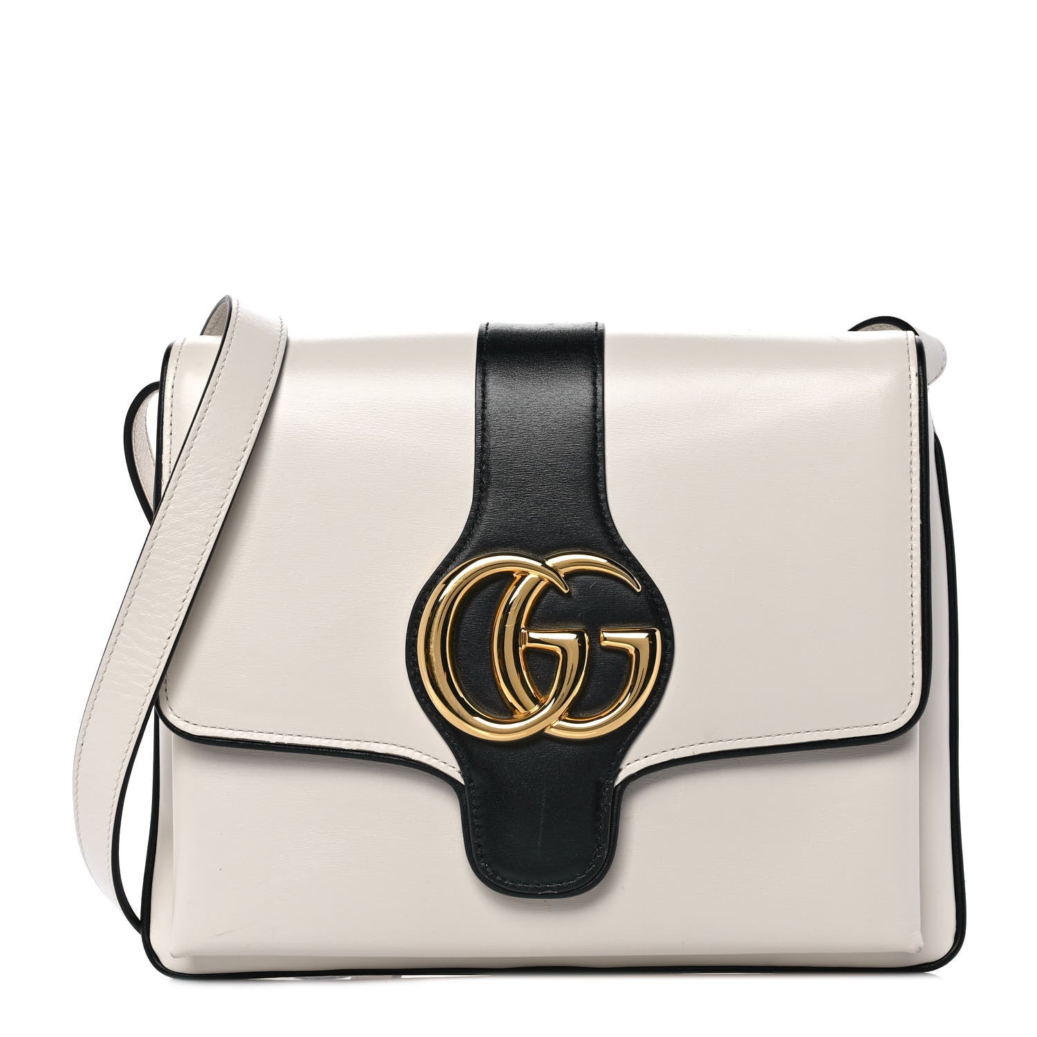Gucci Calfskin Medium Arli Flap Shoulder Bag White 1 of 9