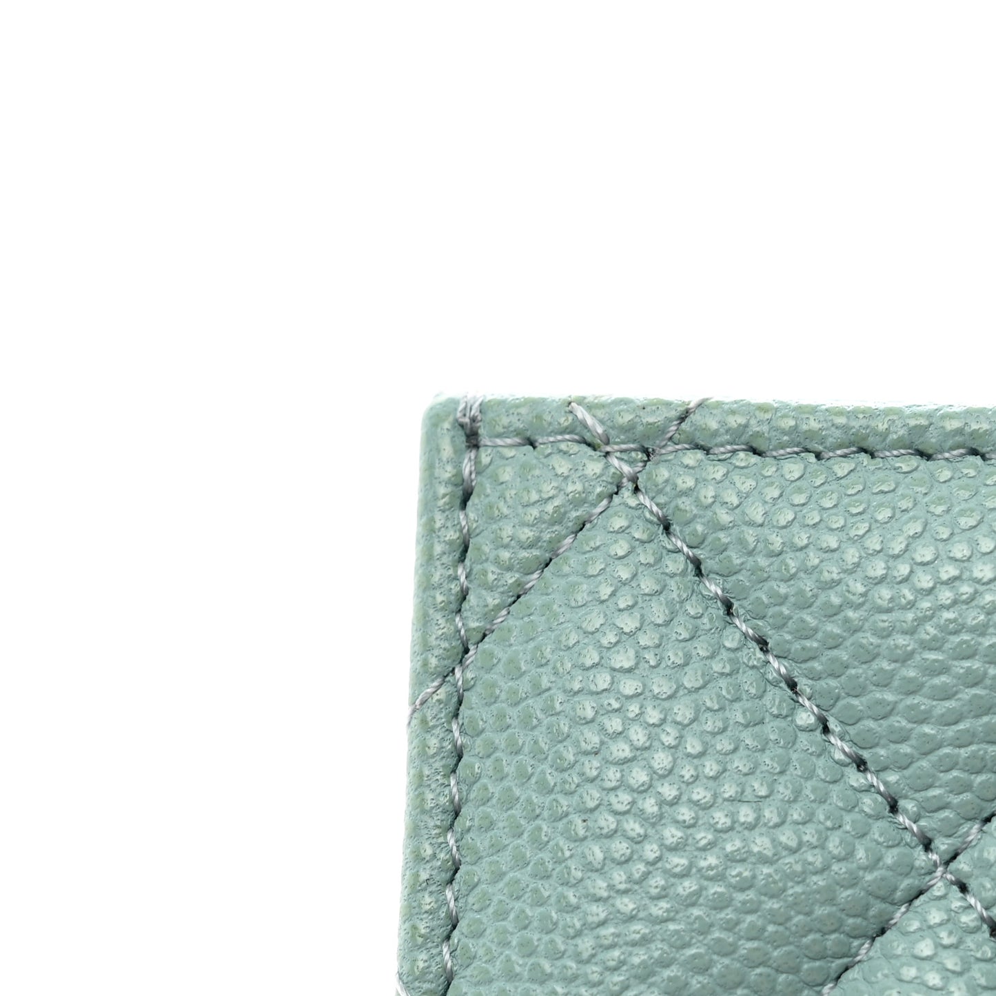 Caviar Quilted Passport Holder Light Blue
