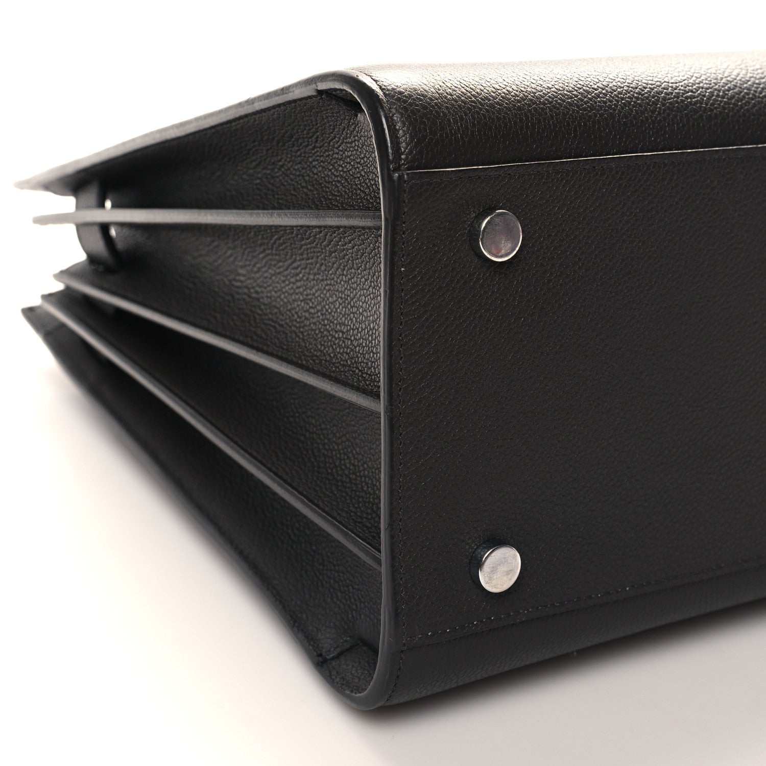 Saint Laurent Grained Calfskin Small Sac De Jour Fog 10 of 11