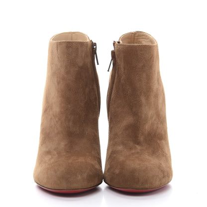 Christian Louboutin Veau Velours Belle 100 Ankle Boots 38 Tan 2 of 7
