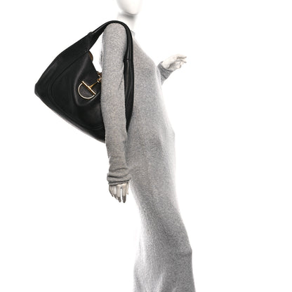 Gucci Grained Calfskin Softbit Maxi Shoulder Bag Black 2 of 10