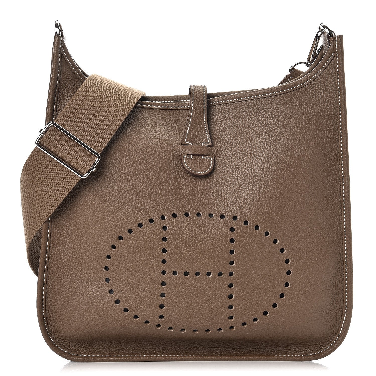 Hermes Taurillon Clemence Evelyne III PM Etoupe 1 of 8