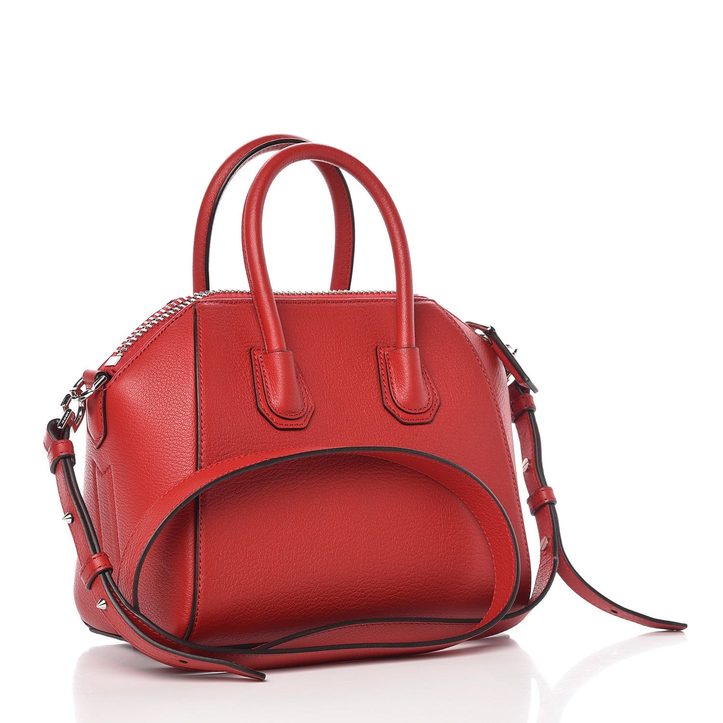 Sugar Goatskin Mini Antigona Bright Red