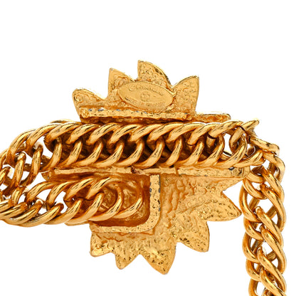 Chanel Metal Lion CC Double Chain Belt Gold 3 of 4