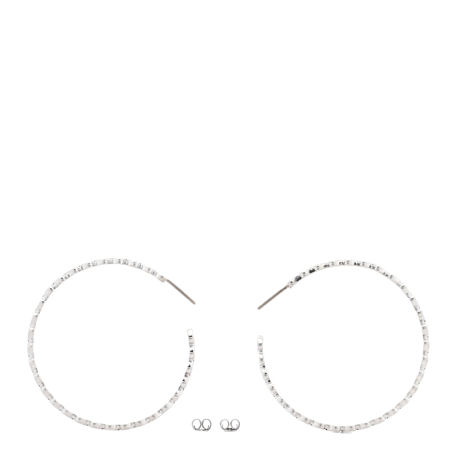 Tiffany Sterling Silver Heart Hoop Earrings 3 of 5